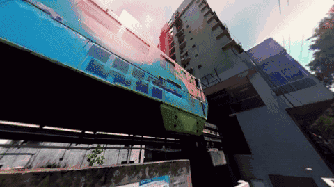 重庆穿墙地铁