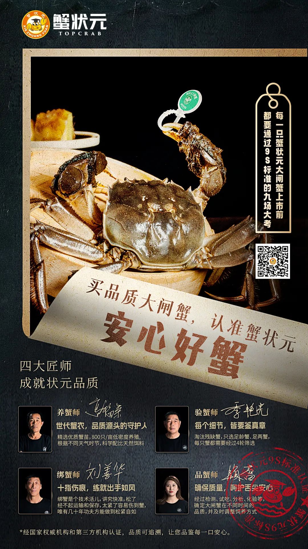 买品质大闸蟹选蟹状元2023